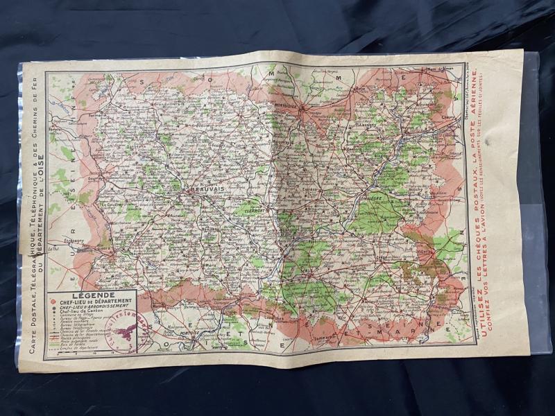 WW2 MAP OF BEAUVAIS BETWEEN 1939-1945