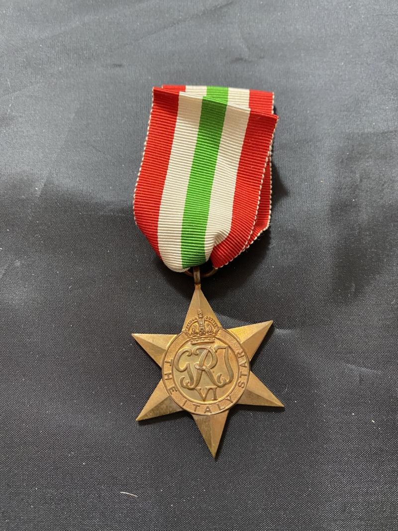 WW2 BRITISH ITALY STAR MEDAL WITH RIBBON