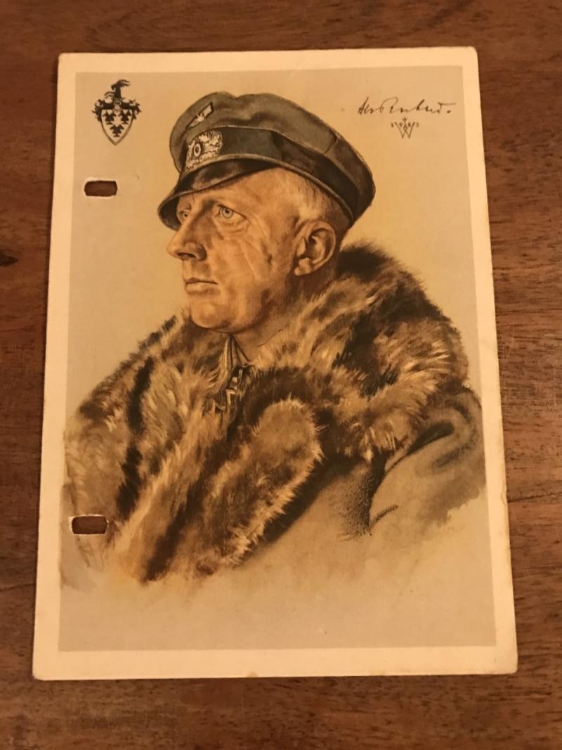 WW2 GERMAN MAJOR D.R HANS POSTCARD