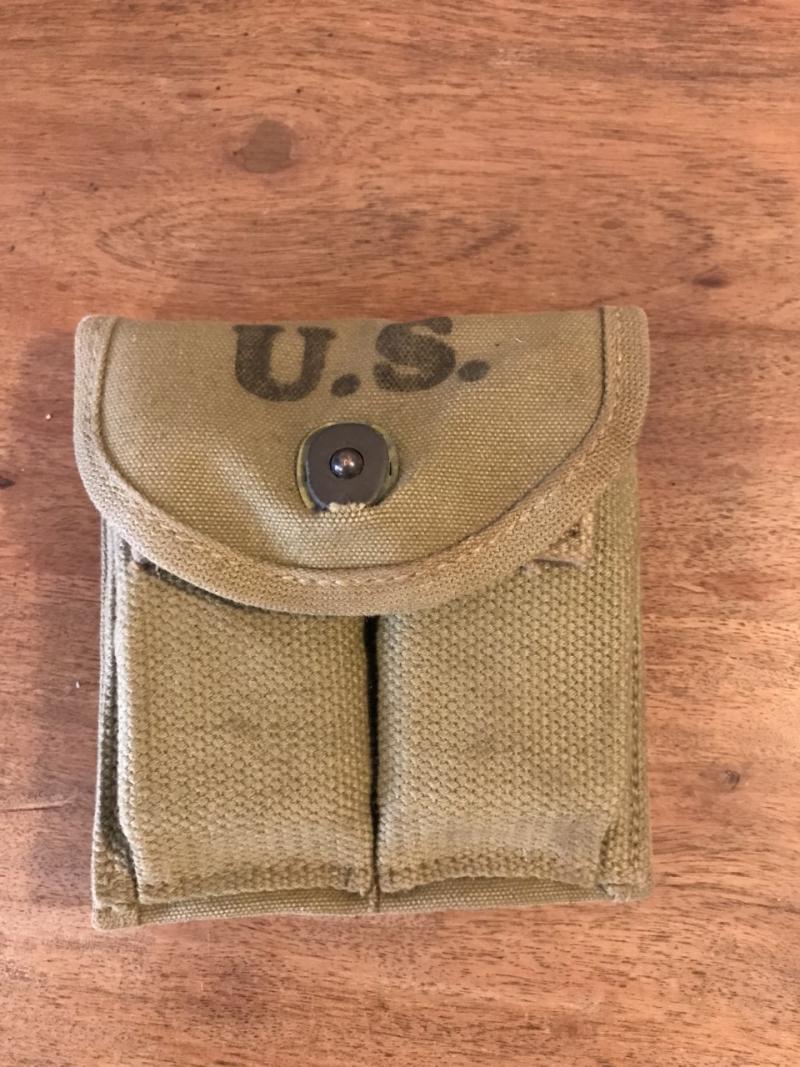 Chase Militaria WW2 U.S. M1 CARBINE MAGAZINE POUCH WITH 2 X MAGAZINES