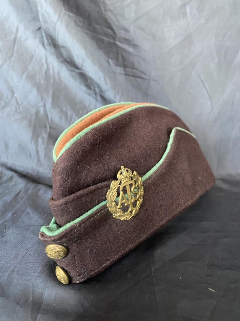WW2 BRITISH ATS COLOURED FIELD SERVICE CAP