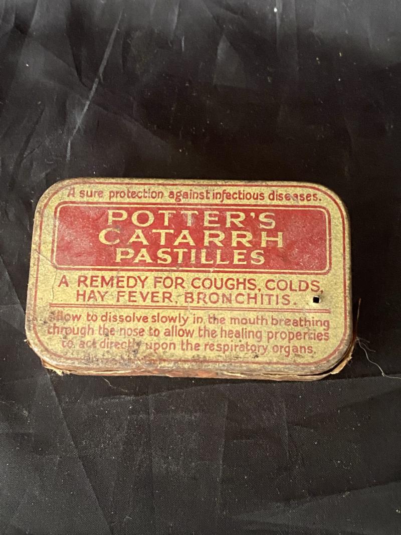 WW2 POTTER'S CATARRH PASTILLES TIN