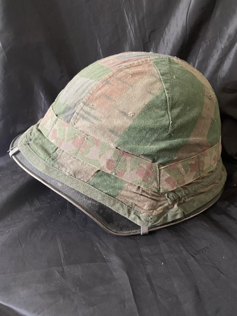 SWISS M1918-40 HELMET WITH SWISS SPLINTER CAMO COVER