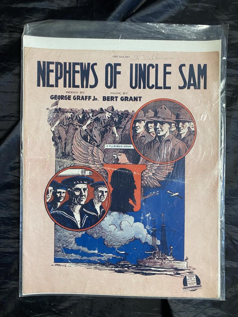 NEPHEWS OF UNCLE SAM SONG SHEET