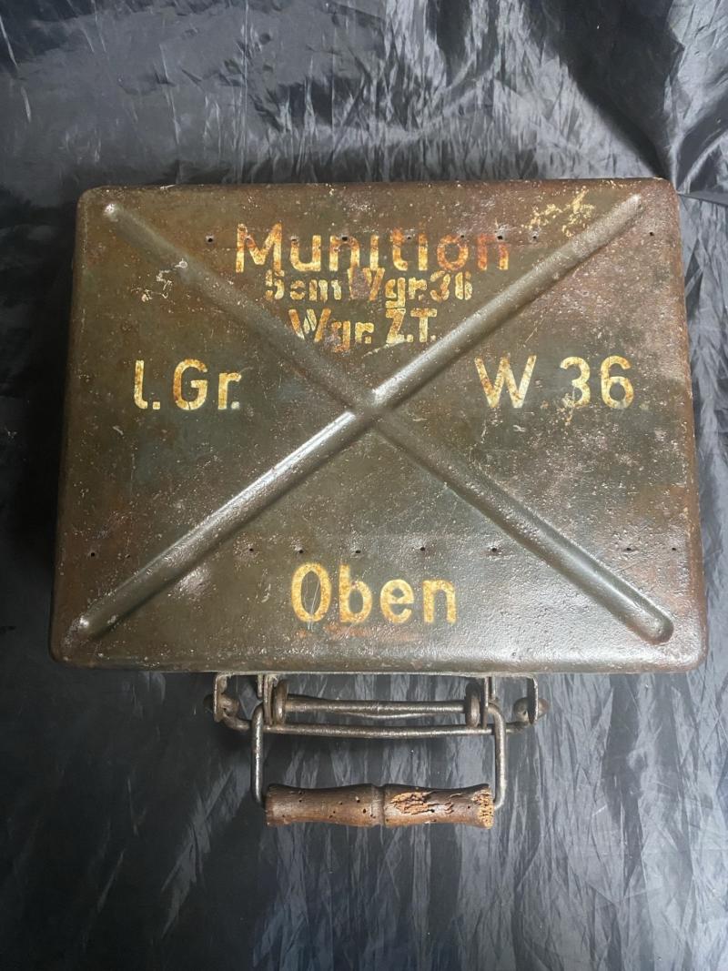 WW2 GERMAN 5CM MORTAR GR.W 36 TRANSIT CASE
