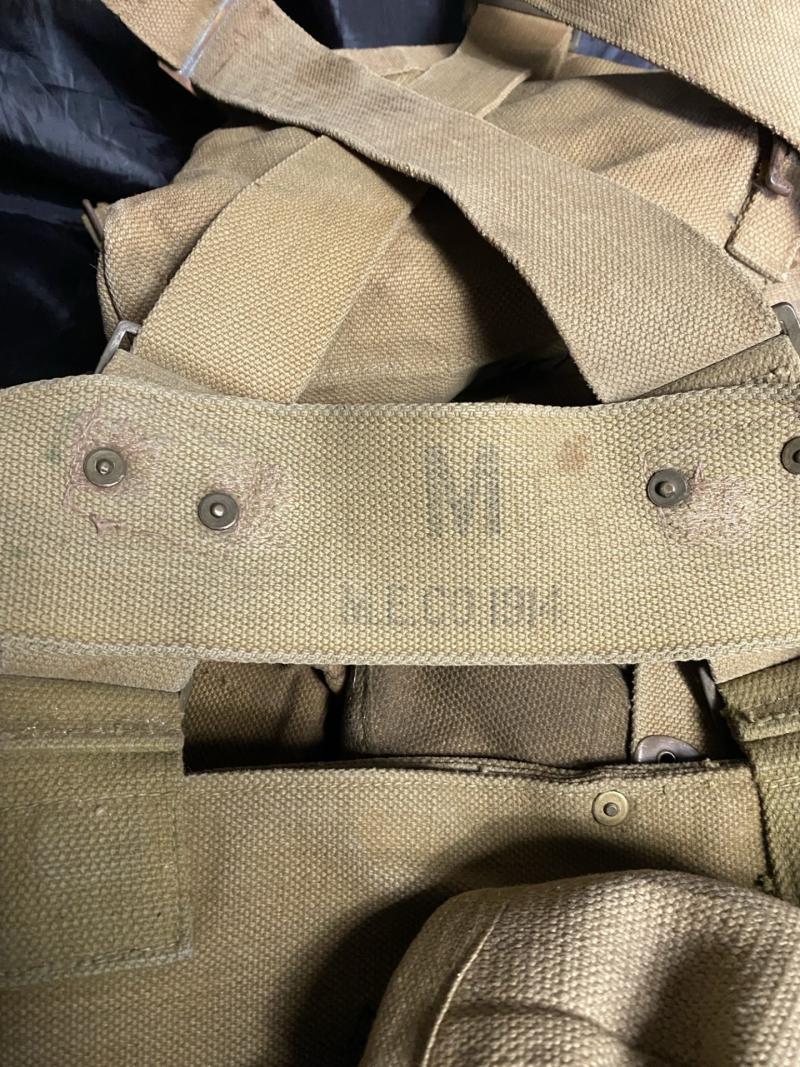 COMPLETE WW1 BRITISH 1908 PATTERN WEBBING SET