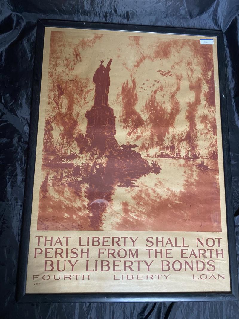FRAMED 1918 LIBERTY BONDS