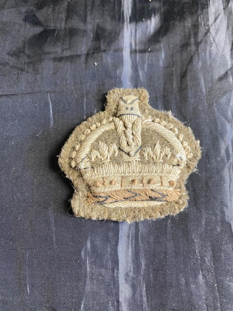 WW2 BRITISH ARMY WARRANT OFFICER ARM PATCH