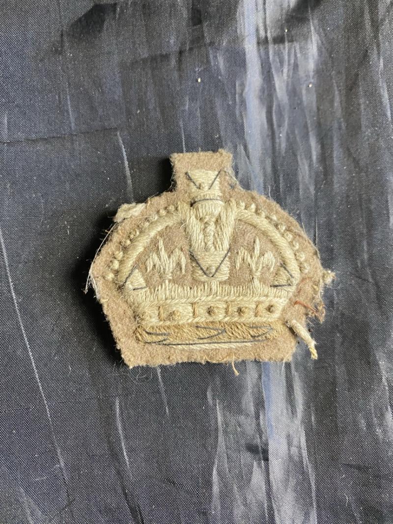 WW2 BRITISH ARMY WARRANT OFFICER ARM PATCH