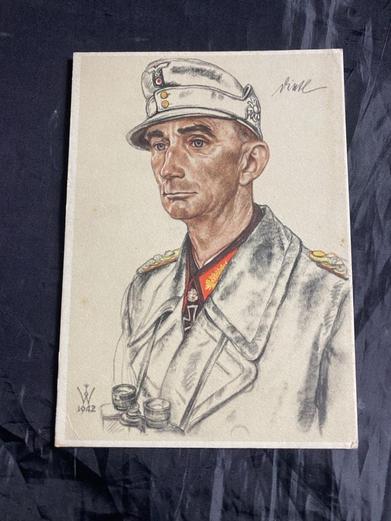 WW2 GERMAN GENERALOBERST DIETL POSTCARD