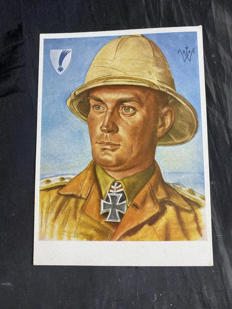 WW2 GERMAN MAJOR GERICKE POSTCARD