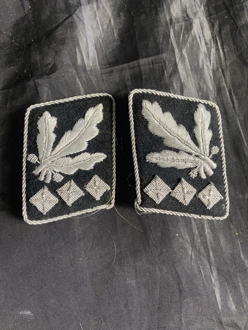 REPRODUCTION GERMAN SS OBERSTGRUPPENFUHRER COLLAR TABS