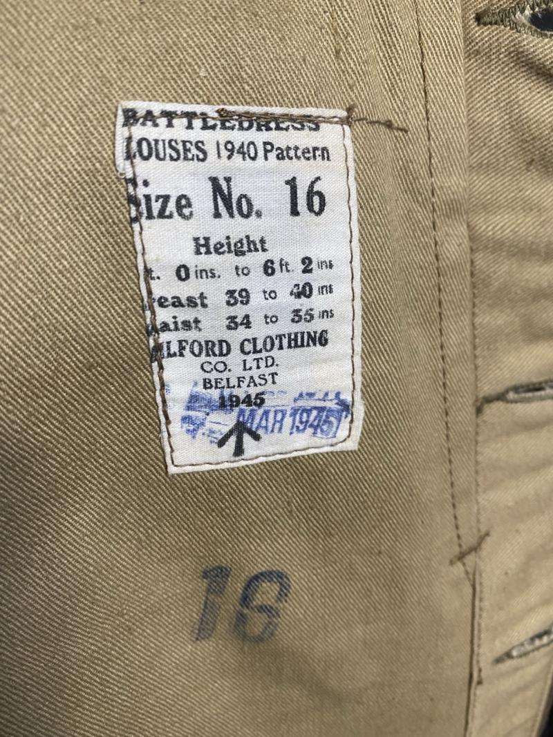 WW2 BRITISH RAC 1940 PATTERN OFFICERS BATTLEDRESS BLOUSE