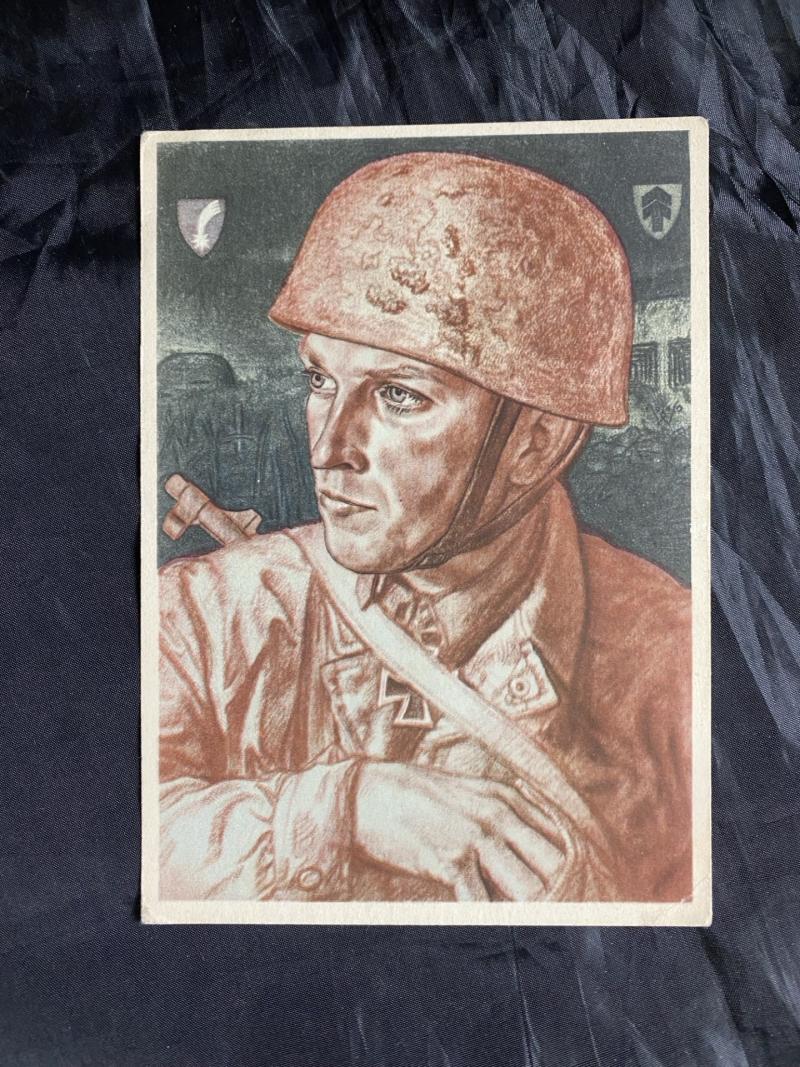 WW2 GERMAN FALLSCHIRMJAGER POSTCARD