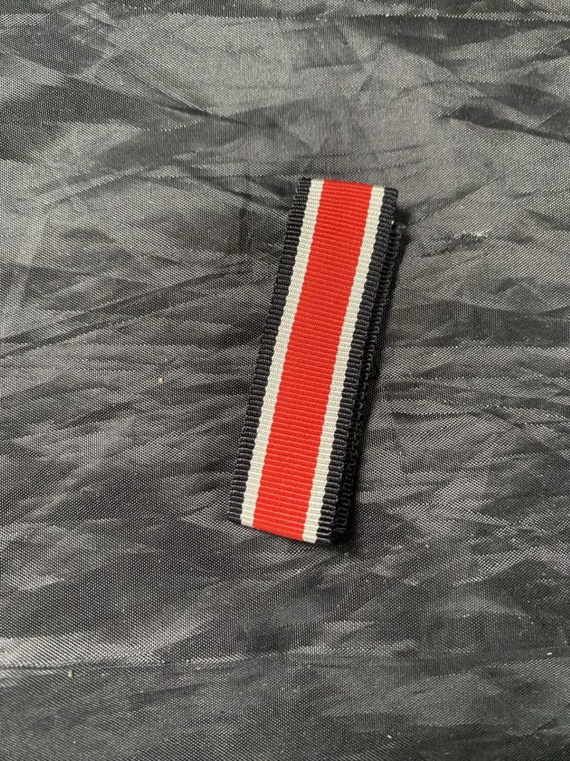 REPRODUCTION WW2 GERMAN IRON CROSS BAR RIBBON
