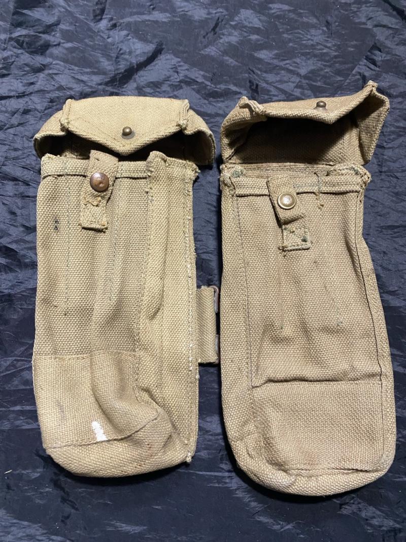 SET OF WW2 BRITISH STEN MAGAZINE POUCHES