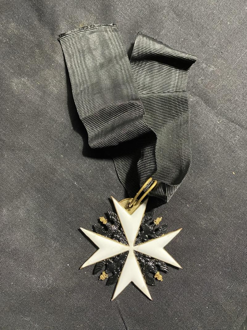 RARE GERMAN/PRUSSIAN JOHANNISTER KNIGHTS CROSS