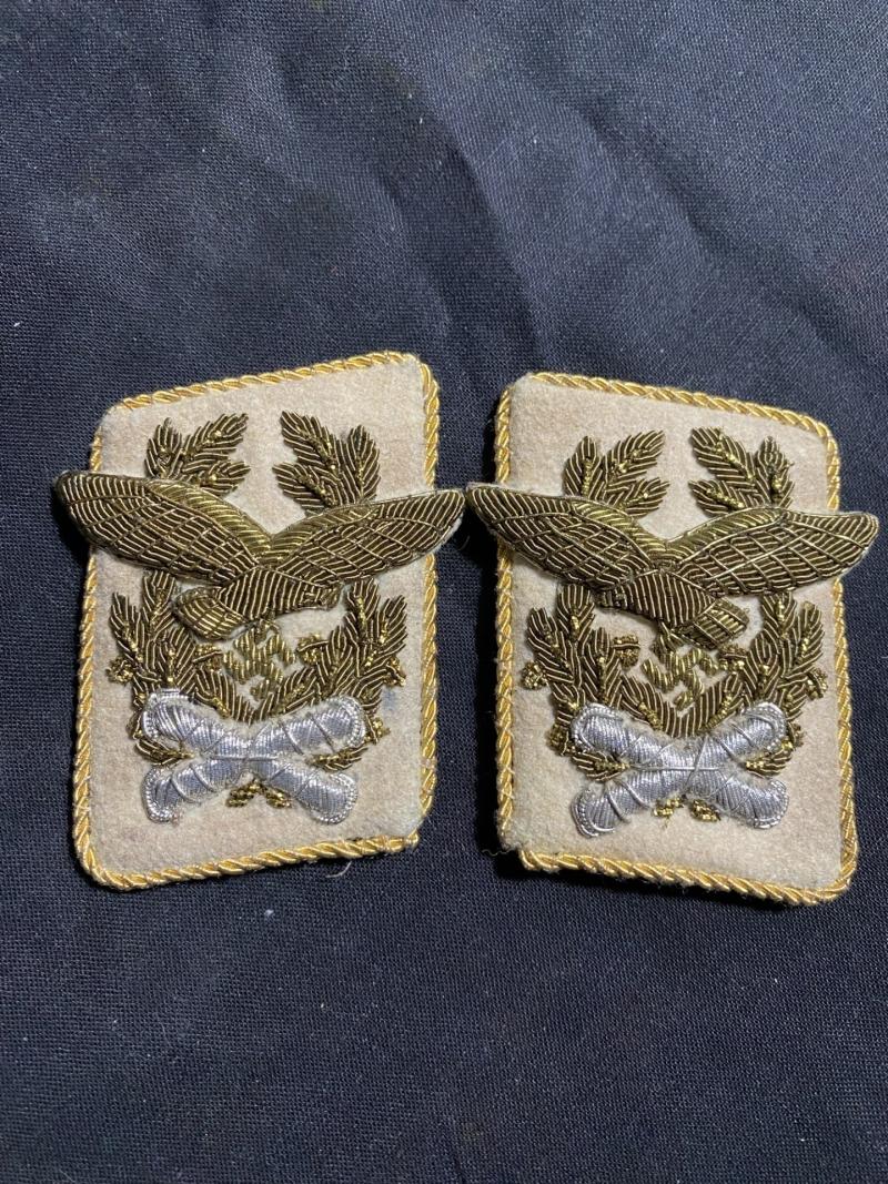WW2 GERMAN LUFTWAFFE GENERAL FIELD MARSHALL COLLAR TABS