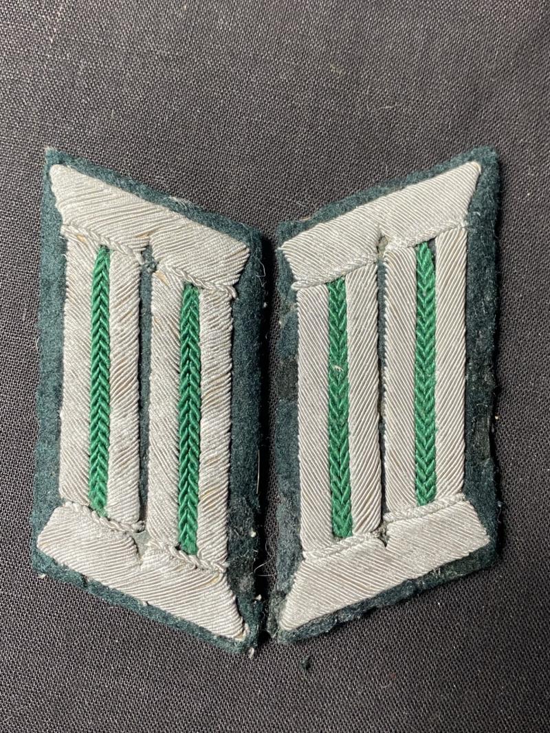 WW2 GERMAN GEBIRGSJAGER (MOUNTAIN TROOP) OFFICER COLLAR PATCHES
