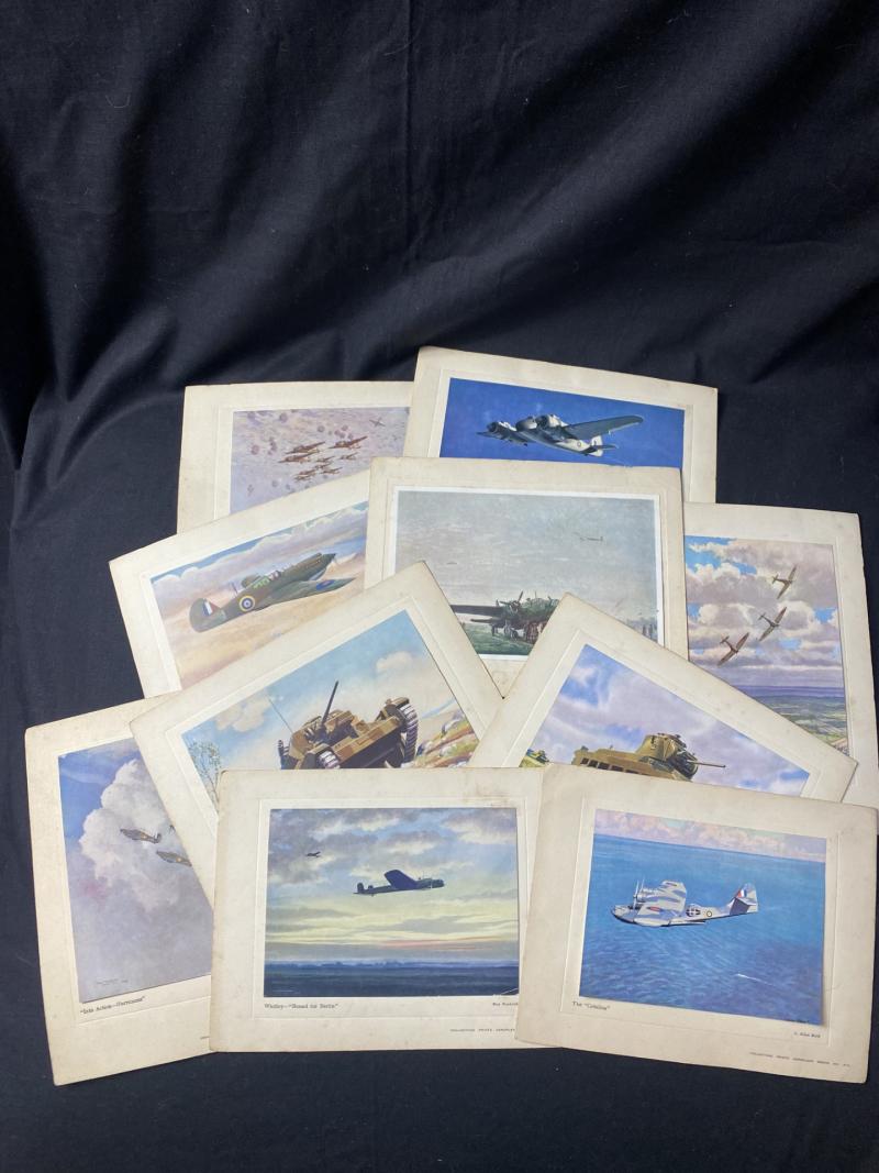 (WAS £45) 9 X COLLECTORS PRINTS FROM THE TANK AND AEROPLANE SERIES