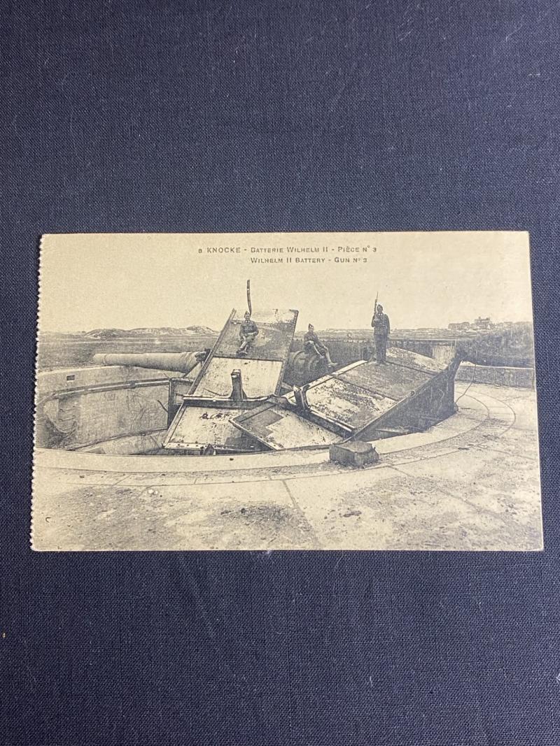 WILHELM II BATTERY GUN POSITION POSTCARD