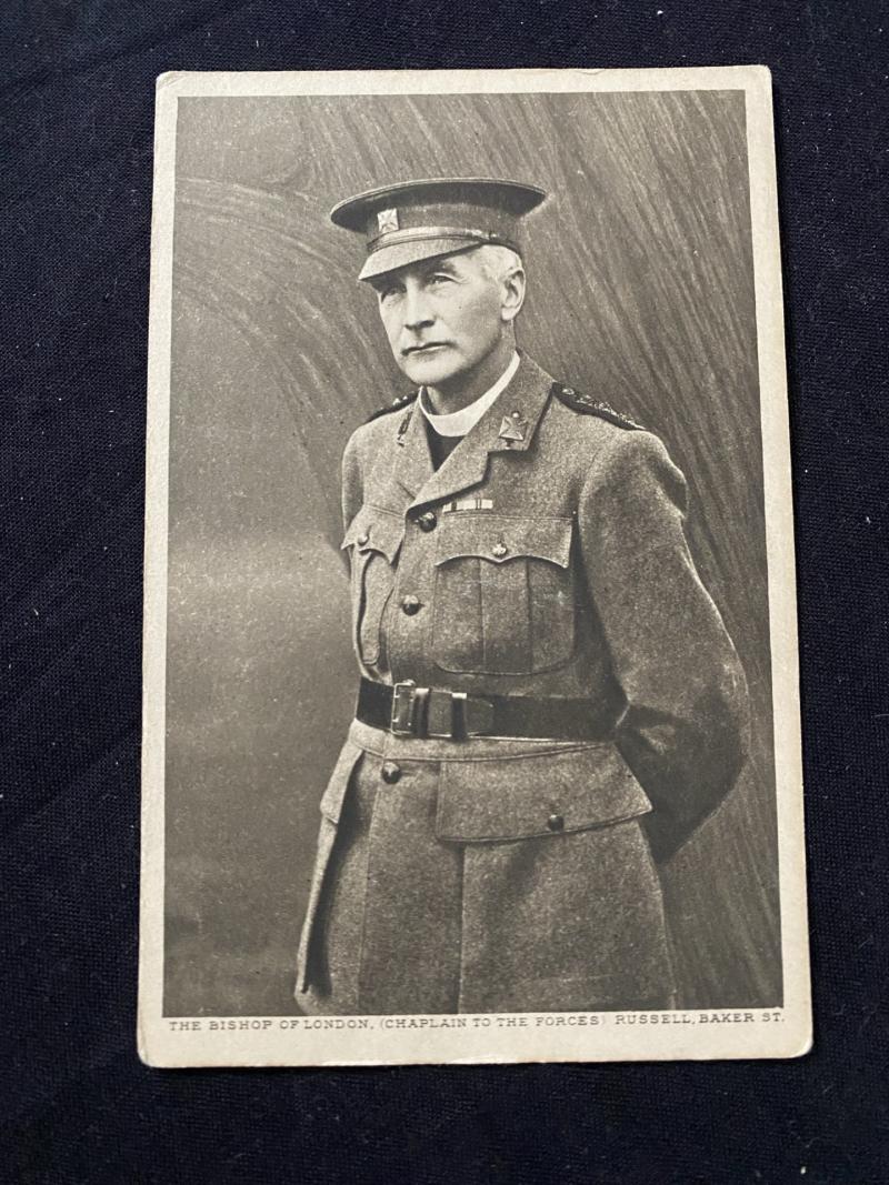 POSTCARD OF THE BISHOP OF LONDON (CHAPLAIN FOR THE FORCES)