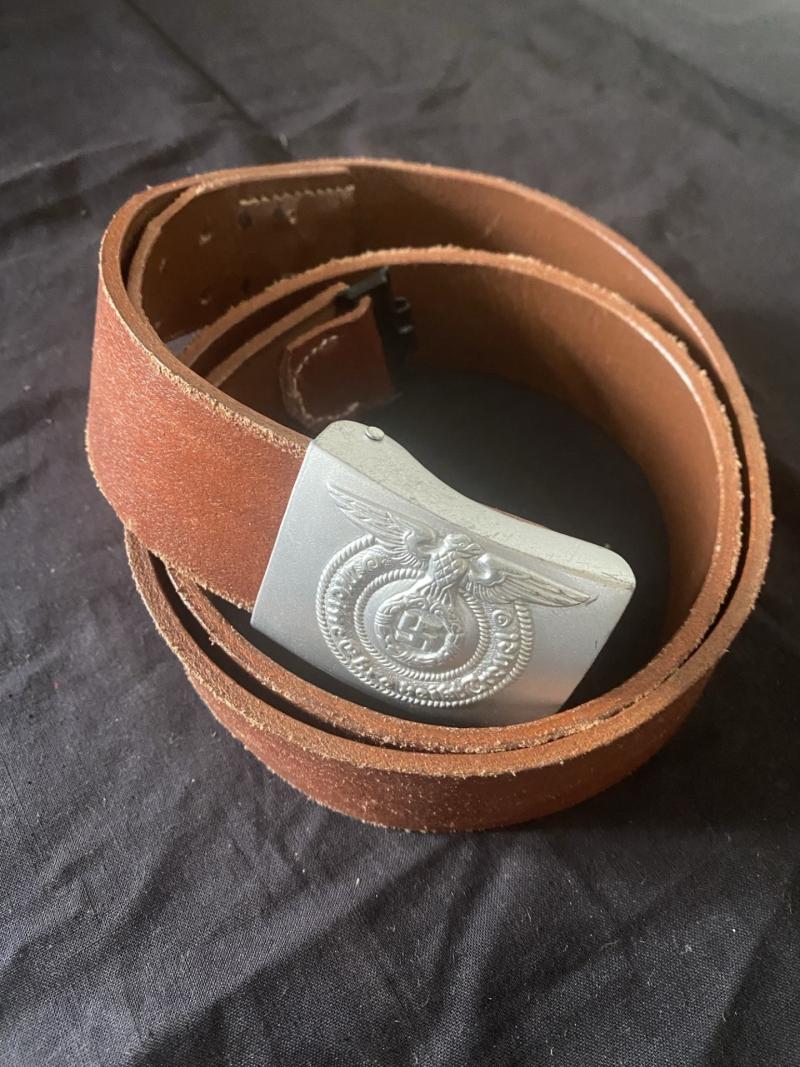 REPRODUCTION WW2 GERMAN SS BUCKLE AND BELT