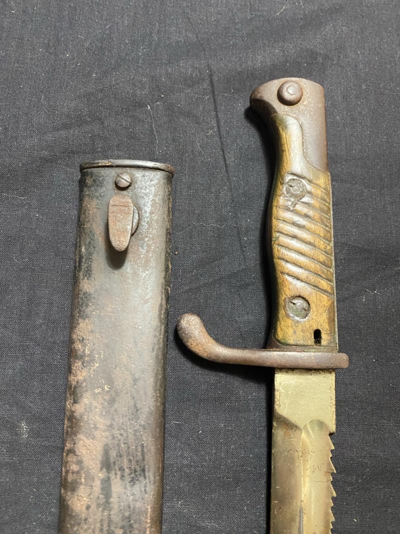 WW1 GERMAN S98 SAWBACK BUTCHER BAYONET