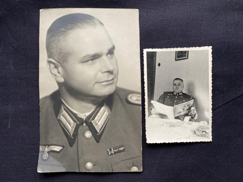 2 X PICTURES OF A WW2 GERMAN OFFICER