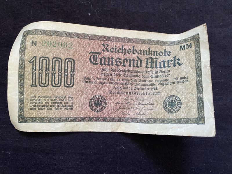 1000 MARK REICHSBANKNOTE