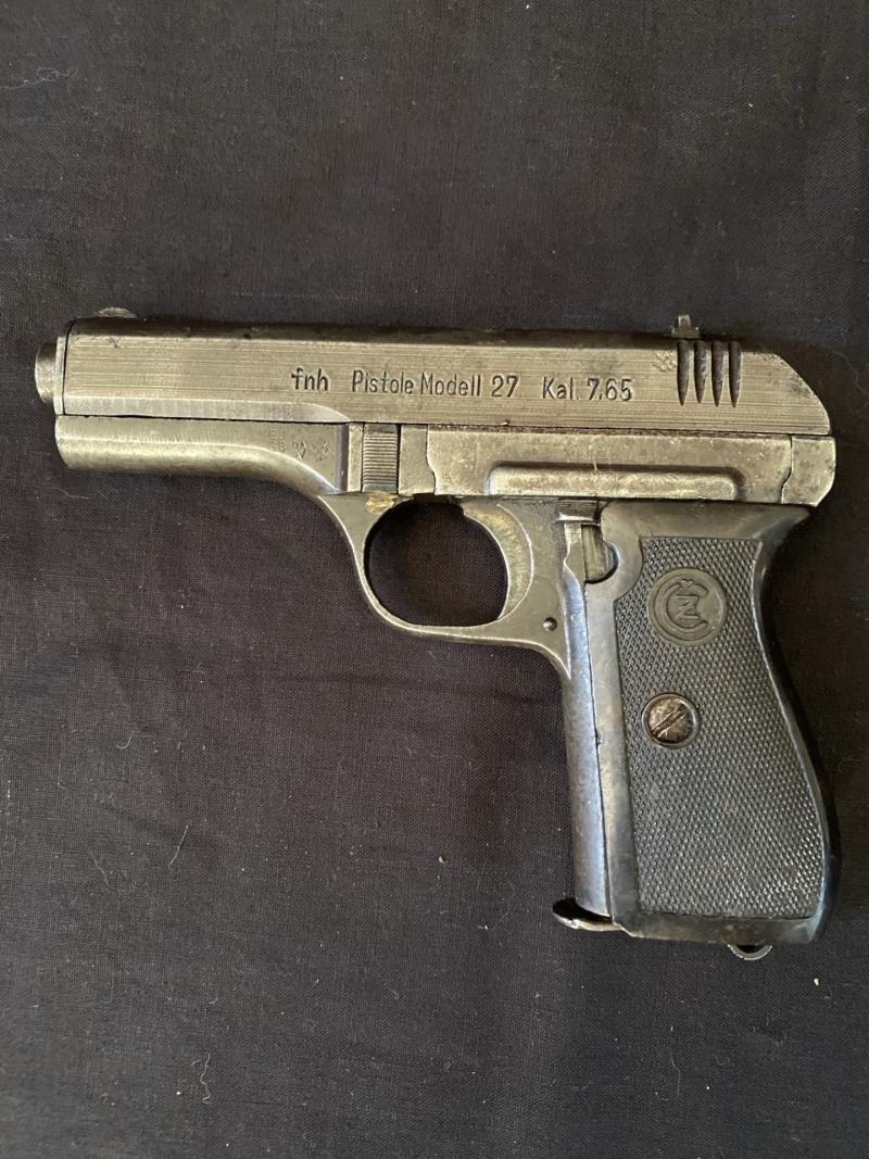 DEACTIVATED WW2 GERMAN CZ27 PISTOL (NEW EU DEACTIVATION)