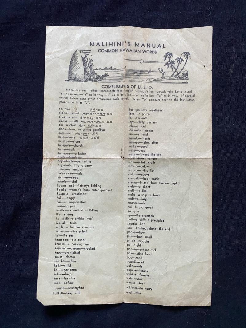MALIHINI'S MANUAL COMMON HAWAIIAN WORDS