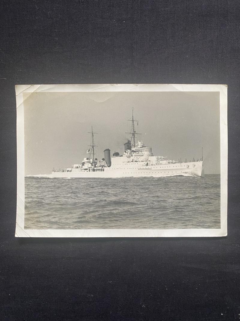 PHOTOGRAPH OF HMS MANCHESTER BATTLESHIP