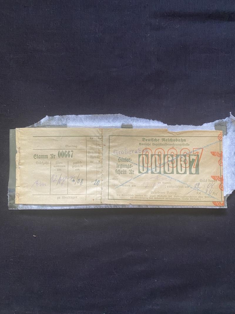 WW2 GERMAN REICHSBAHN TRAIN TICKET