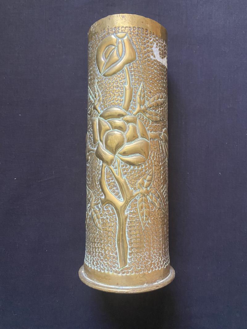 WW1 75MM TRENCH ART SHELL CASE (INERT)