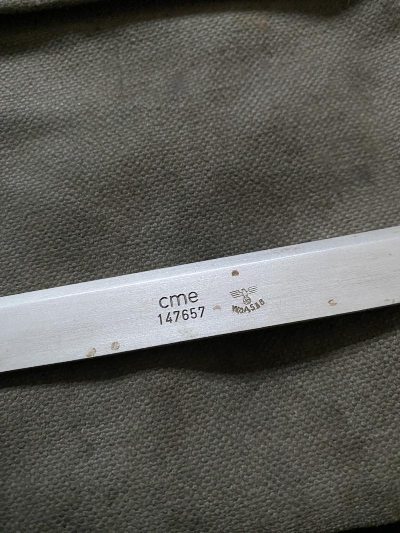 WW2 GERMAN ARTILLERY MAP DISTANCE MEASURING EQUIPMENT WITH Z.M.P. POUCH & W.SCH.R POUCH