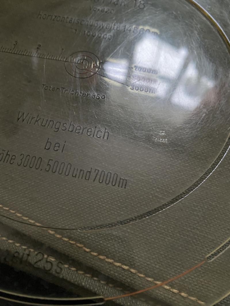 WW2 GERMAN ARTILLERY MAP DISTANCE MEASURING EQUIPMENT WITH Z.M.P. POUCH & W.SCH.R POUCH