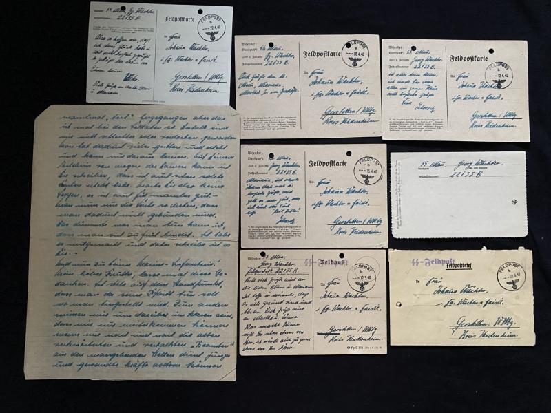 A SET OF WW2 GERMAN SS JOHANNA WACHHER LETTERS