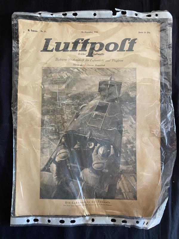 WW1 GERMAN 1918 DATED LUFTPOST NEWSPAPER