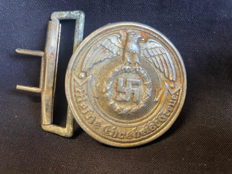 REPRODUCTION WW2 GERMAN WAFFEN-SS OFFICER'S BELT BUCKLE