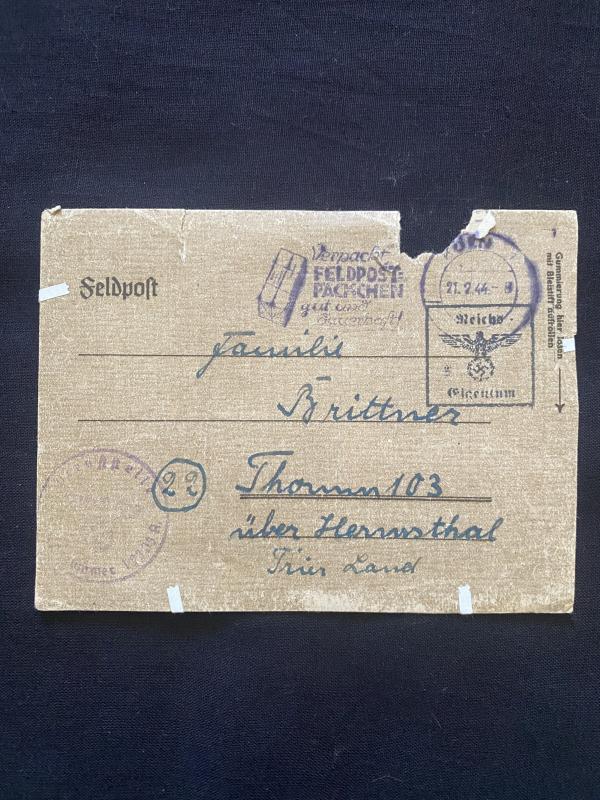WW2 GERMAN FELDPOST ENVELOPE