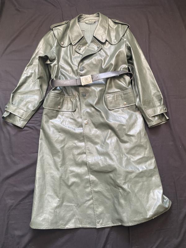 REPRODUCTION WW2 GERMAN DRK RUBBER COAT AND BELT
