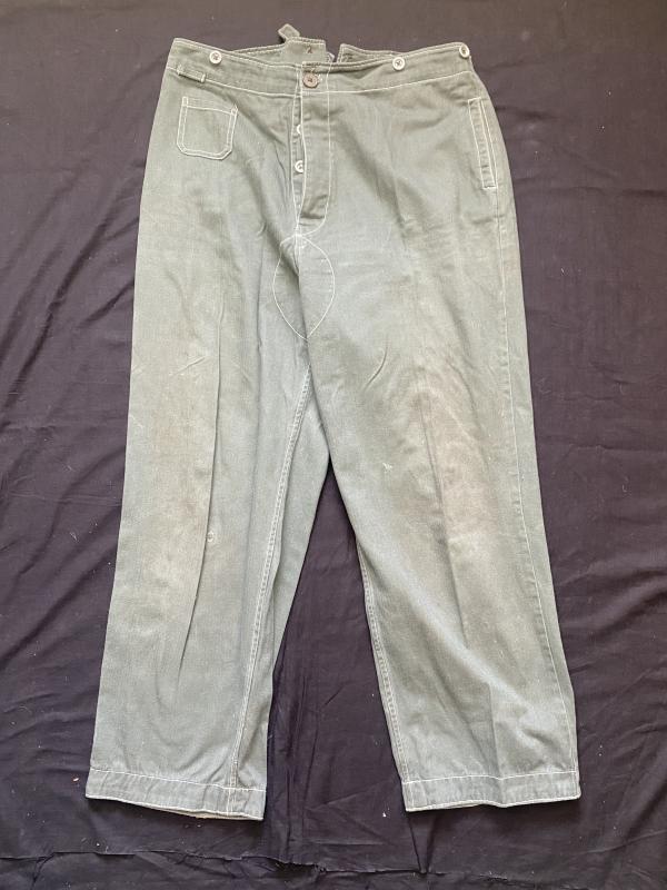 REPRODUCTION WW2 GERMAN HBT COMBAT TROUSERS