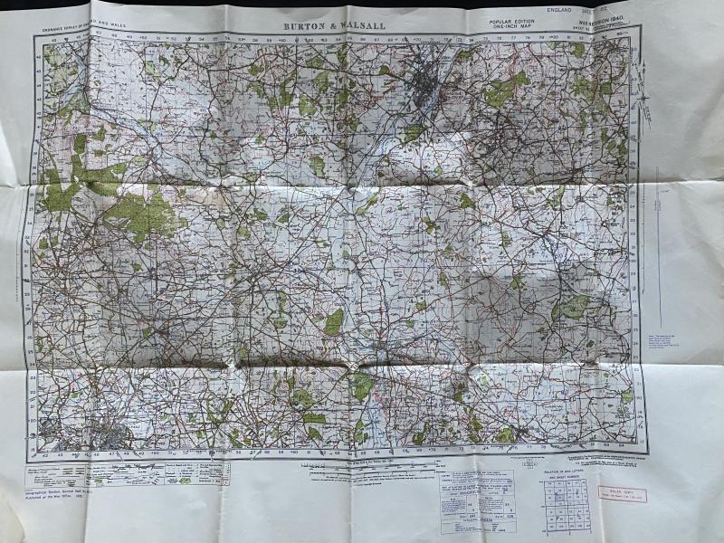 BURTON & WALSALL WAR REVISION MAP 1940