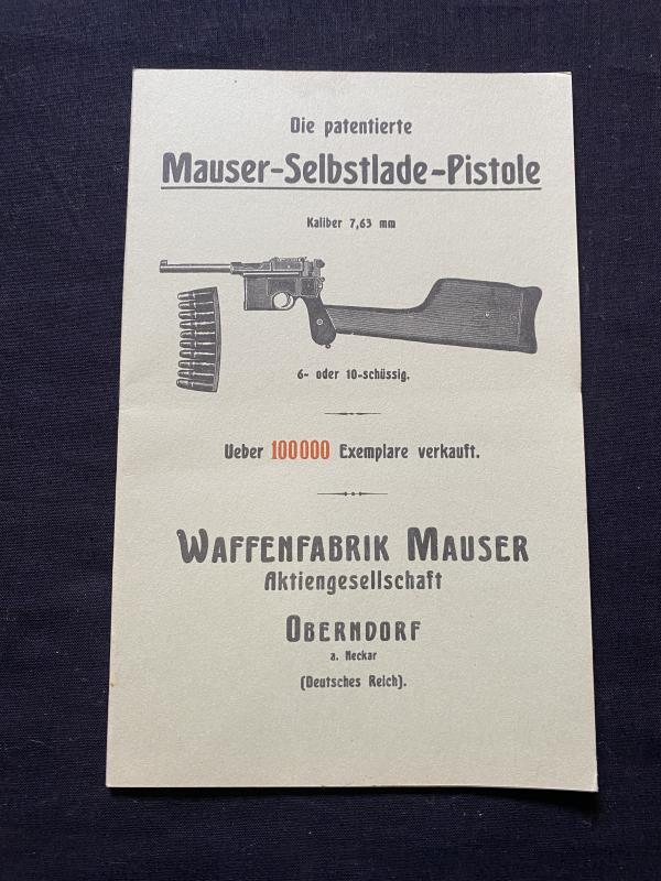 MAUSER-SELBSTLADE-PISTOLE MANUAL