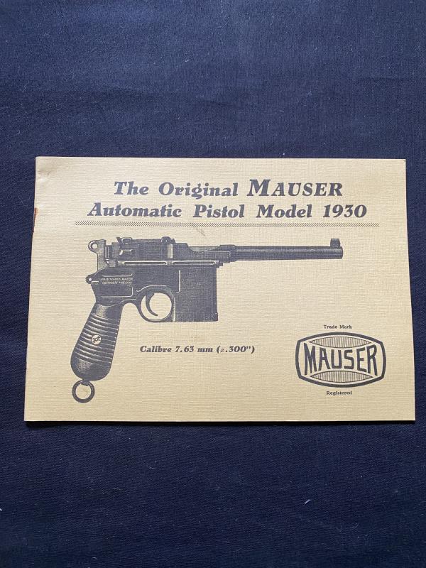 THE ORIGINAL MAUSER AUTOMATIC PISTOL MODEL 1930 MANUAL