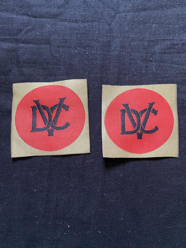 2 X REPRODUCTION WW2 VOLUNTEER DEFENCE CORPS PATCHES