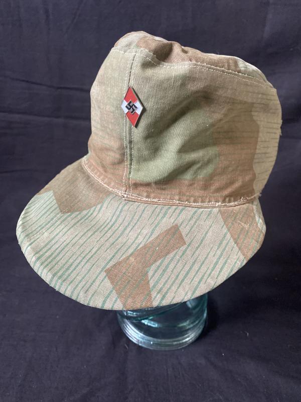 REPRRODUCTION WW2 GERMAN HITLER YOUTH SPLINTER TARN CAMO CAP
