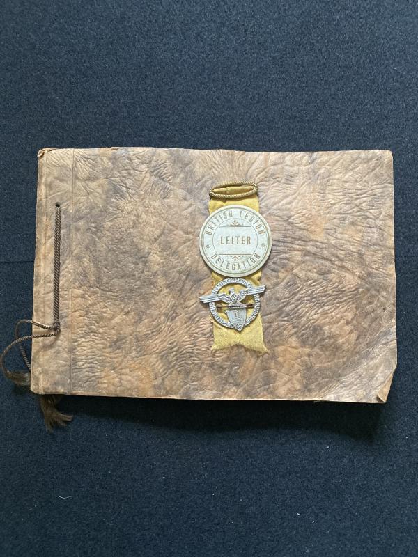 RARE WW2 BRITISH LEGION LEITER DELEGATION PHOTO ALBUM