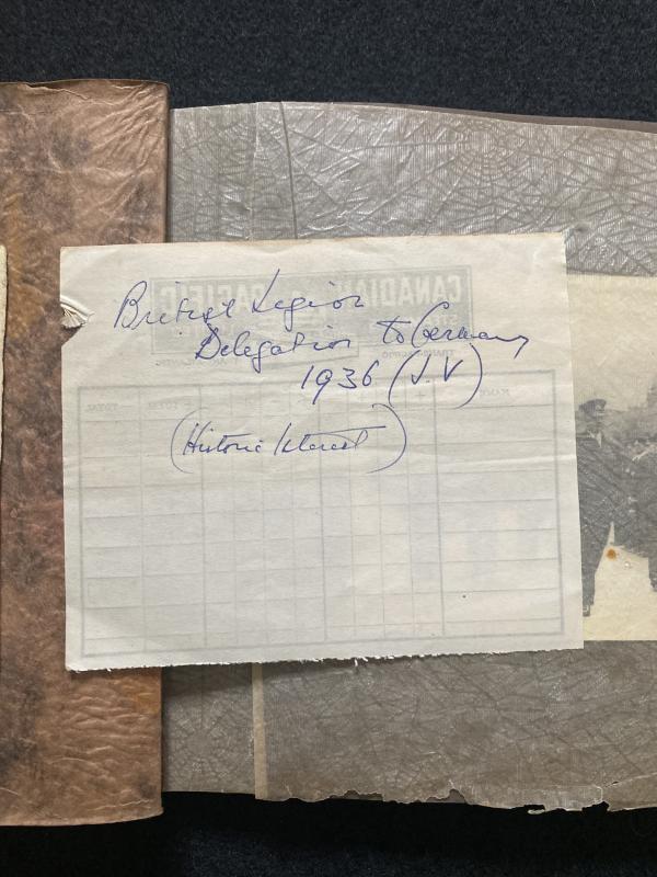 RARE WW2 BRITISH LEGION LEITER DELEGATION PHOTO ALBUM